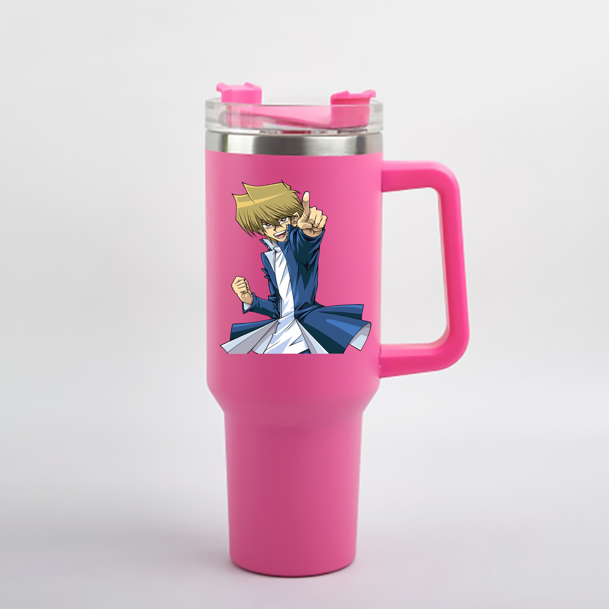 （画像用） 遊☆戯☆王 Yu-Gi-Oh! 1200mL車用タンブラー - クリスタルステッカー（プラスチックストロー付き）
